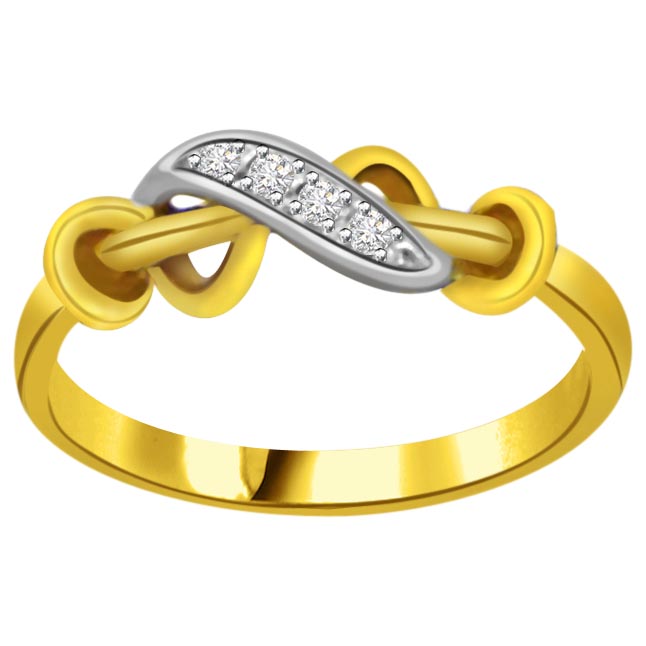 Two -Tone Diamond rings SDR662 -White Yellow Gold rings