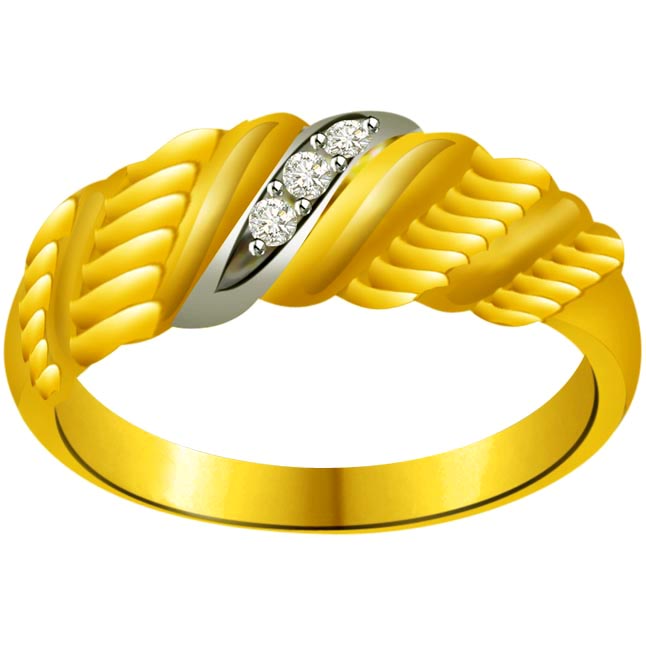 Shimmer Diamond Gold rings SDR872 -White Yellow Gold rings