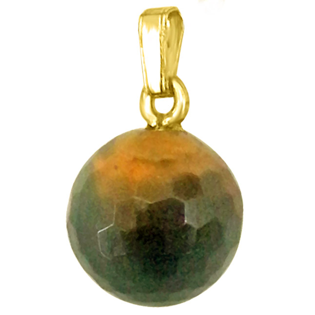 Simple Big Tiger Eye Ball Pendant with chain (SDS158)