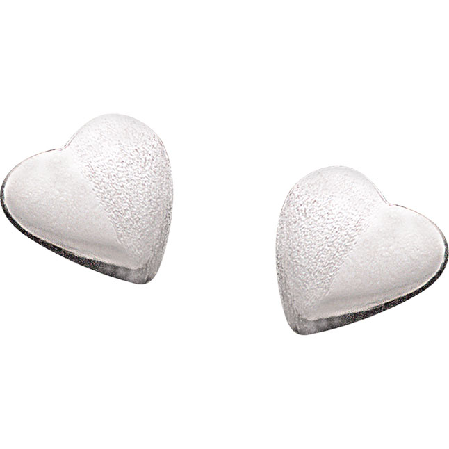 Heart Shaped Sterling Silver Earrings for Girls (SDS5)