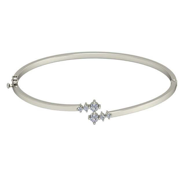 Real Diamond Solid Fine 925 Sterling Silver Bracelet For Your Love