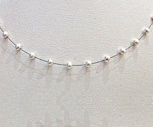 Snow White - Single Line Real Pearl Necklace (SN256)