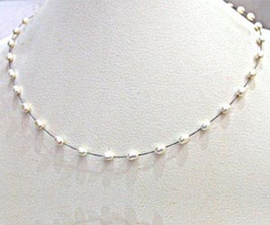 Guardian Angel - Single Line Real Pearl Necklace for Women (SN257)