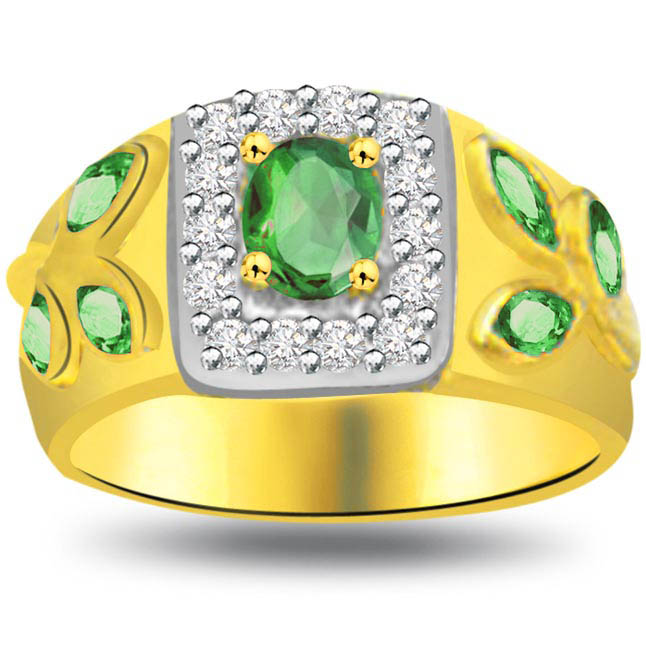 Springs Here Classic Diamond & Emerald rings SDR1084 -Diamond & Emerald