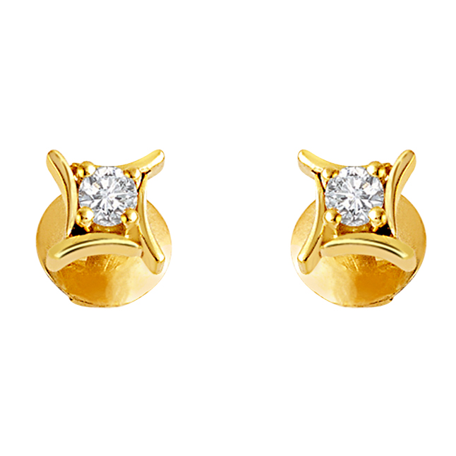 Solitaire Earrings Buy Diamond Solitaire Earrings Online in India