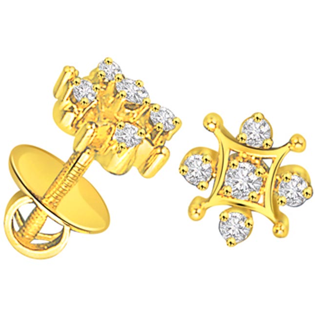 Starry Eyed Shimmering Diamond Earrings Surat Starry Eyed Shimmering Diamond Earrings