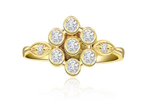 Sunflorista 0.23 ct Floral Pattern Diamond rings 