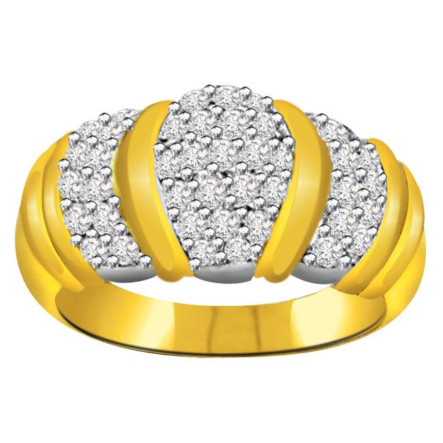 Trendy Diamond Gold rings SDR574
