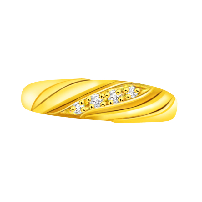 Trendy Diamond Gold Ring  SDR909