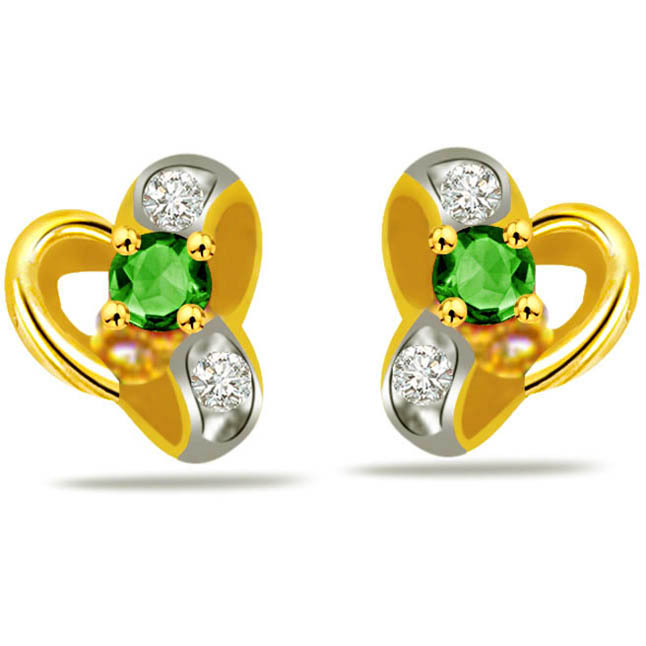 Venus Beauty Diamond & Emerald Classic Earring