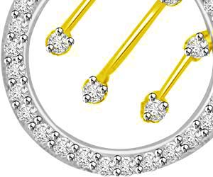 Wheels Of Fortune Diamond & Gold Two Tone Pendants -Teenage