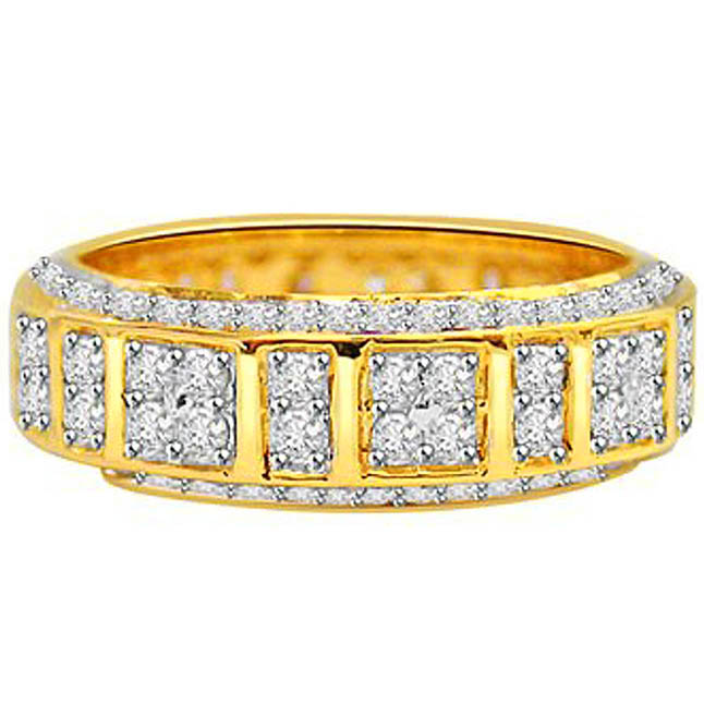 Your Majesty Diamond rings in 18kt Gold -Yellow Gold Eternity rings
