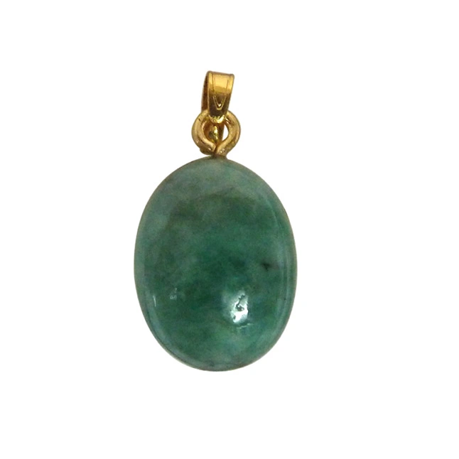 Gold Plated Emerald Pendants