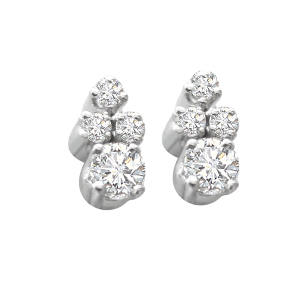 White Rhodium Earrings