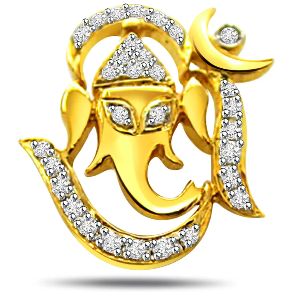 Ganesh Gold & Diamond Pendant