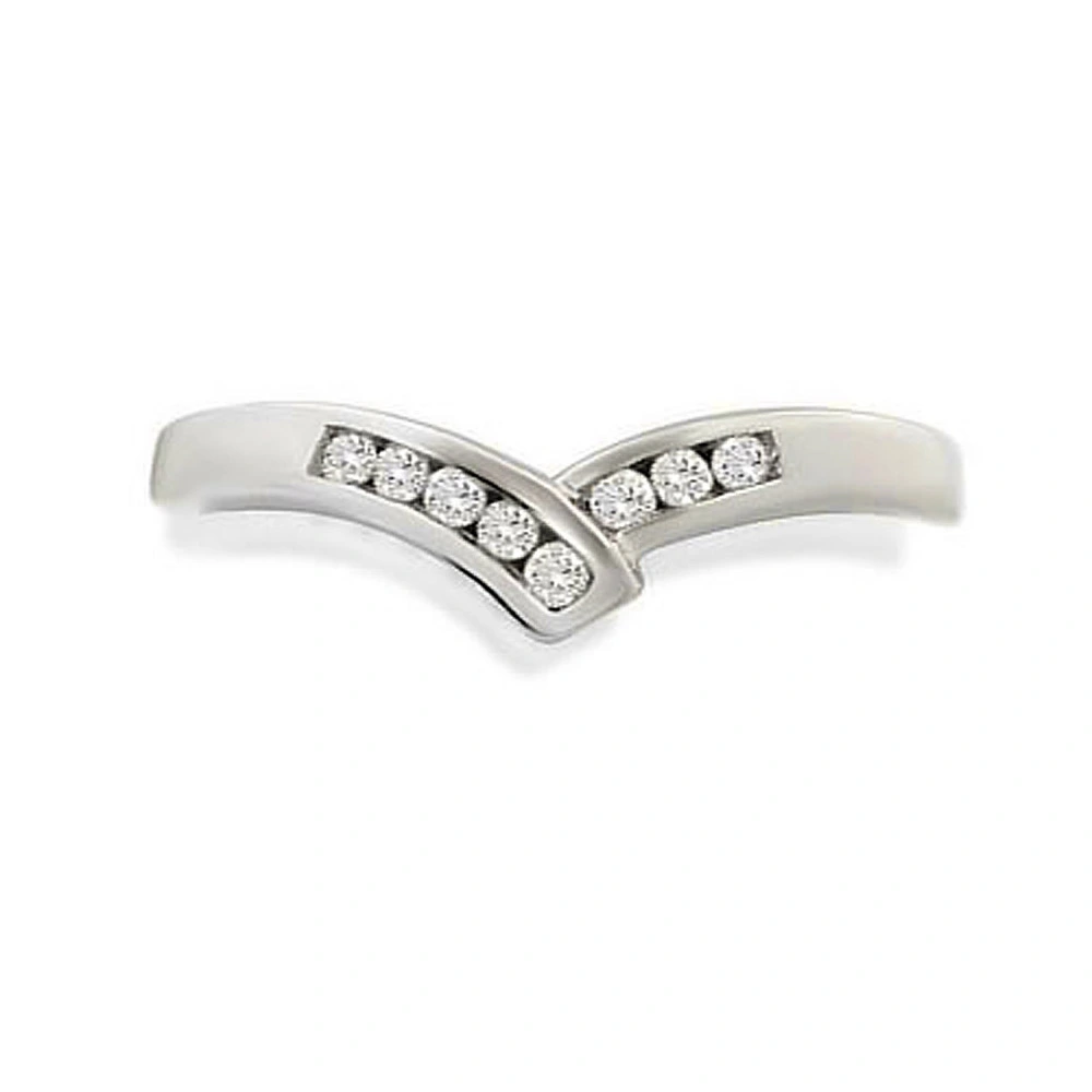 Designer White Gold Diamond Rings, Wide Bands