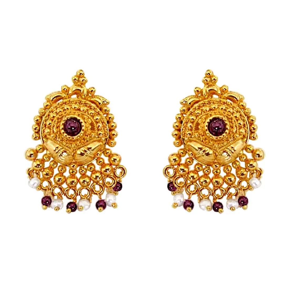 Temple Design Earrings