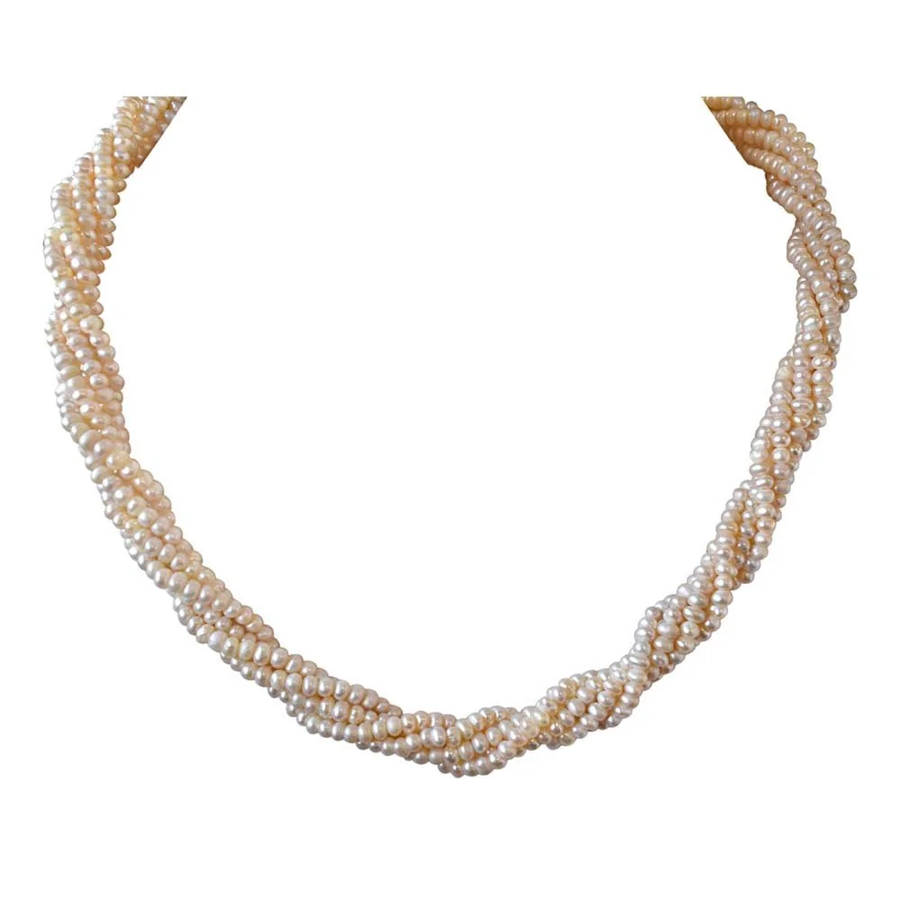 Twisted Rice Pearl Necklaces