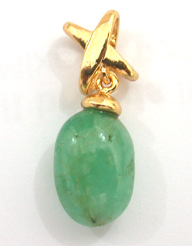 Gold Plated Emerald Pendants
