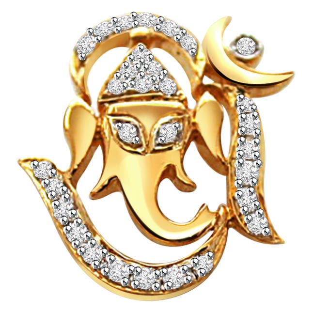 Ganesh Gold & Diamond Pendant