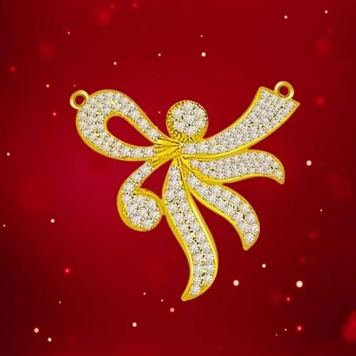 Flying Leaves Design 0.65cts Diamond Pendant (DN393)