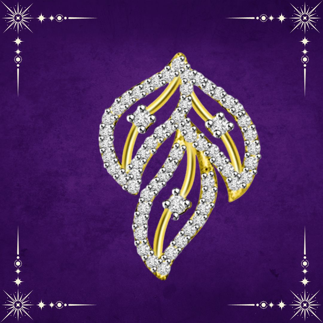 3 Leaves 0.70 cts Diamond Pendant