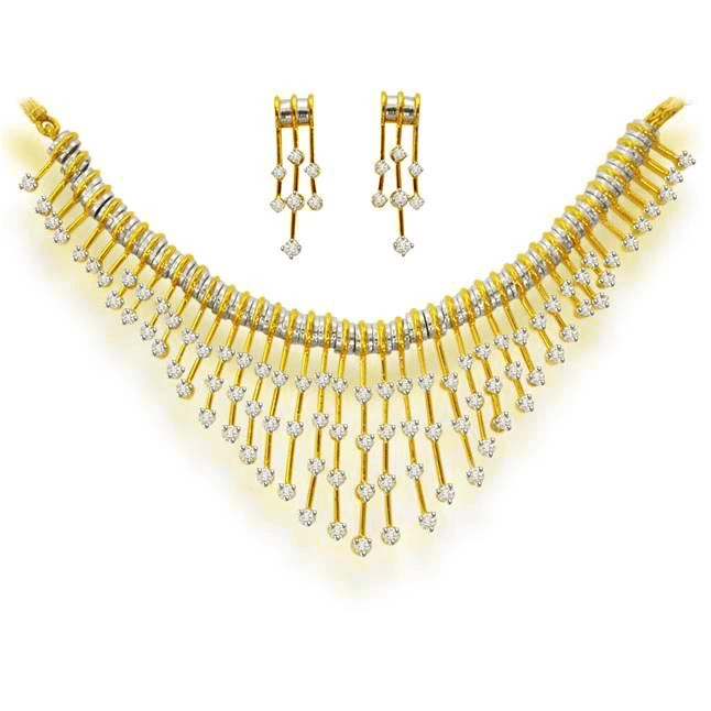 1.80ct Bridal Diamond Necklace Set (ACCDS2)