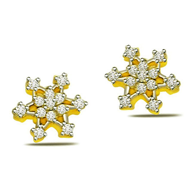 0.50ct Flower Shape Diamond Earring ER-320