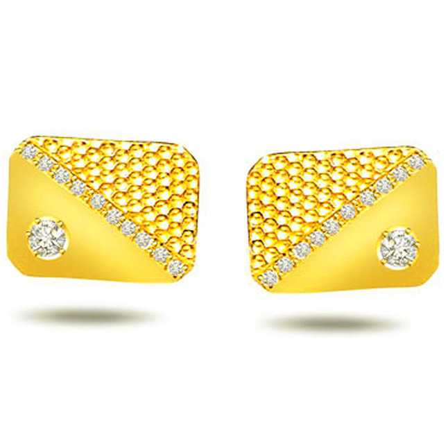 Coveted Cufflinks - 0.20ct VS Clarity Diamond Gold Cufflinks