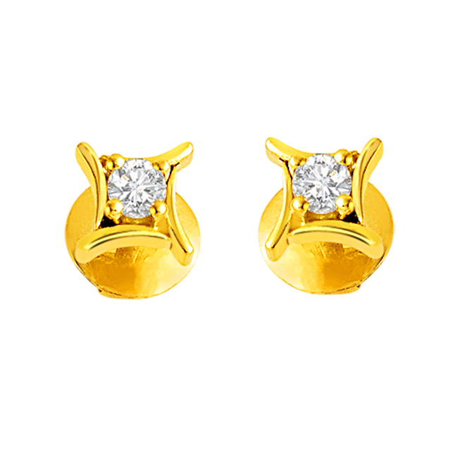 Royal Mystique - Real Diamond Solitaire Earrings (ER62)