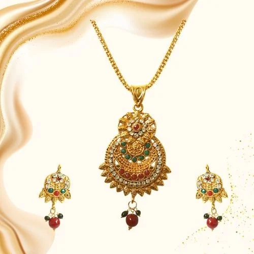 Sophisticated Jewel - Pendant Necklace & Earring Set (PS237)