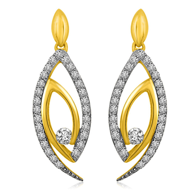 0.31CT Two Tone Diamond & Gold Earring for Her (ER419)