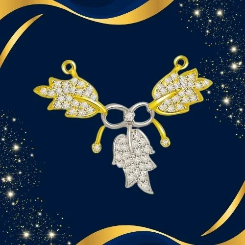 I Am Happily Married Gold & Diamond Mangalsutra Pendant (DN237)