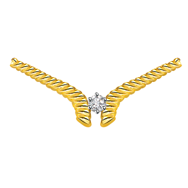 Delicates Diamond & 18k Gold Necklace Pendant (DN95)