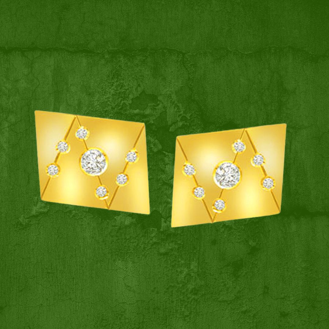 Links Of Love - 0.30ct VS Clarity Diamond Gold Cufflinks (CF8)