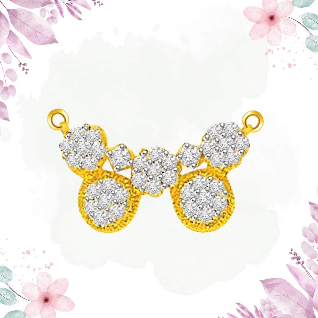 0.92cts Two Tone Fanciful Diamond Mangalsutra Pendant (DN316)