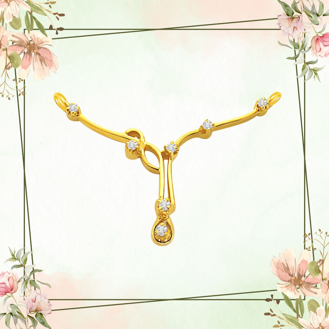 A Very Trendy Diamond & Gold Necklace Pendant (DN53) – A Touch of Timeless Elegance