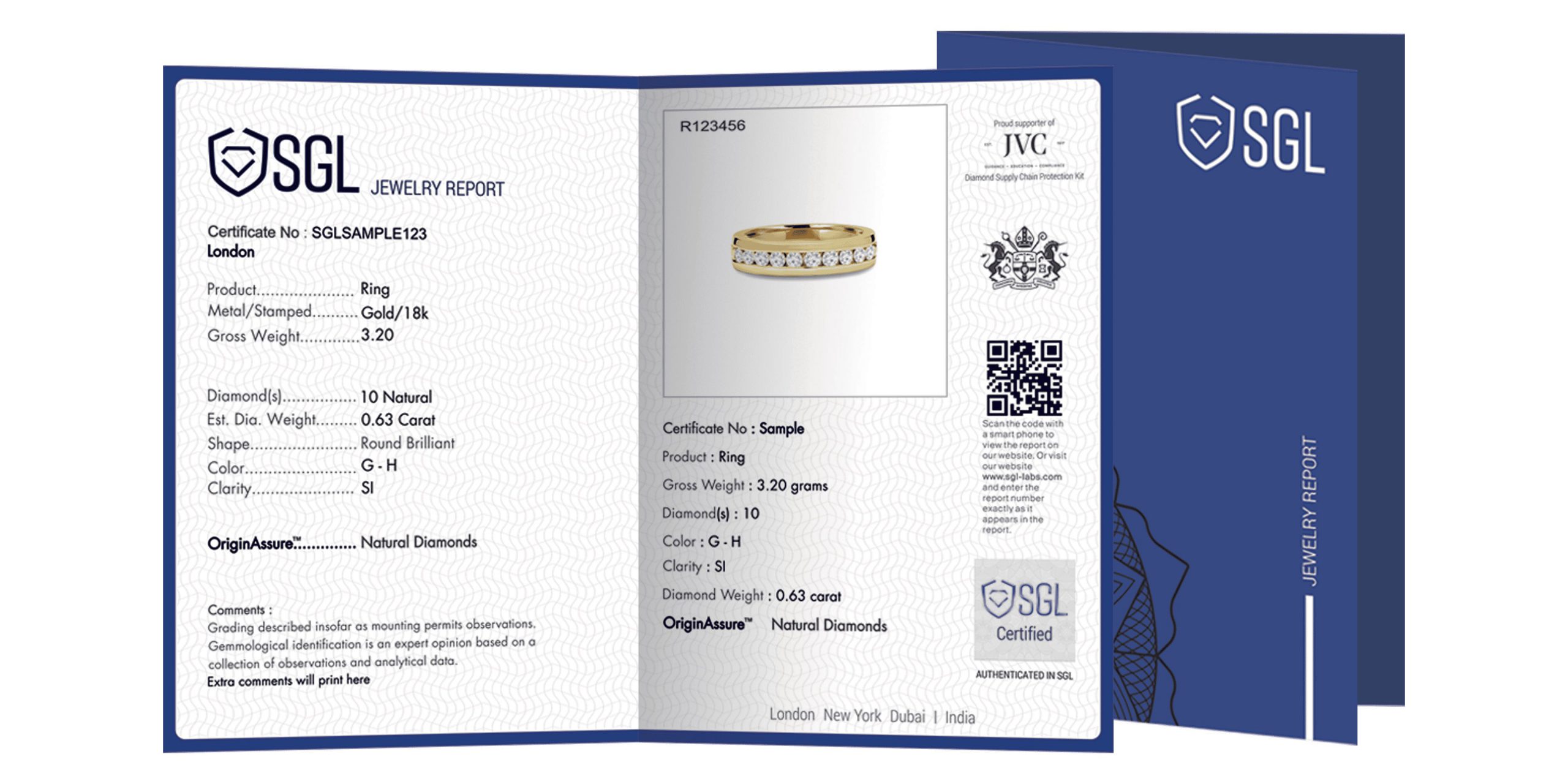 SGL Certificate - Sample