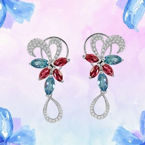 Feminine Grace - 0.56cts Diamond Earrings (BT12)