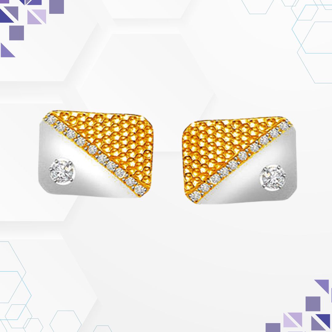 Clutch N Cuff - 0.28ct VS Diamond Gold Cufflinks (CF18)