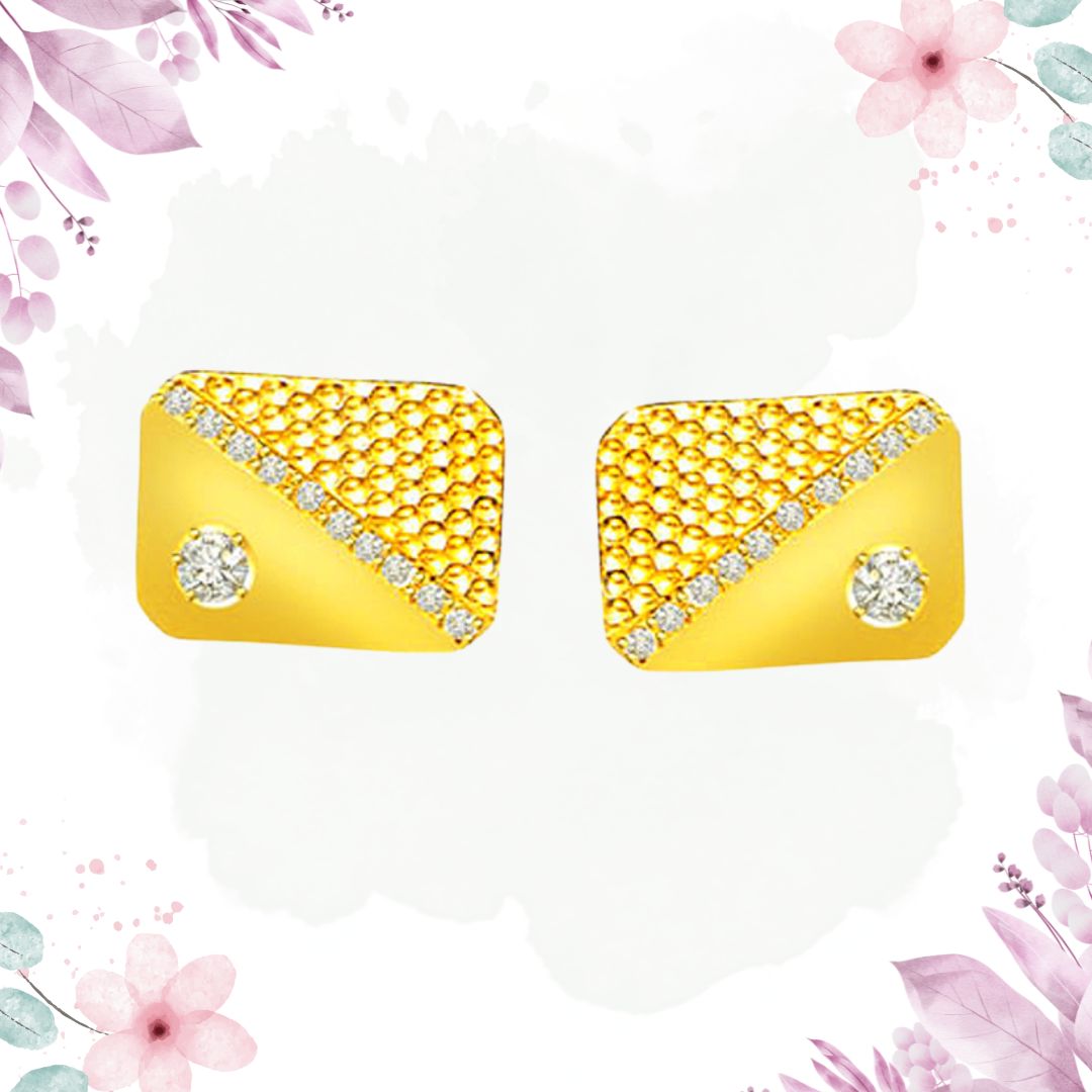 Coveted Cufflinks - 0.20ct VS Clarity Diamond Gold Cufflinks (CF7): A Timeless Gift for Him