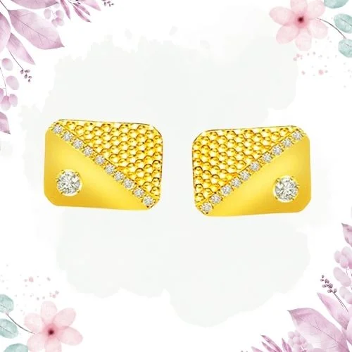 Coveted Cufflinks - 0.20ct VS Clarity Diamond Gold Cufflinks (CF7): A Timeless Gift for Him