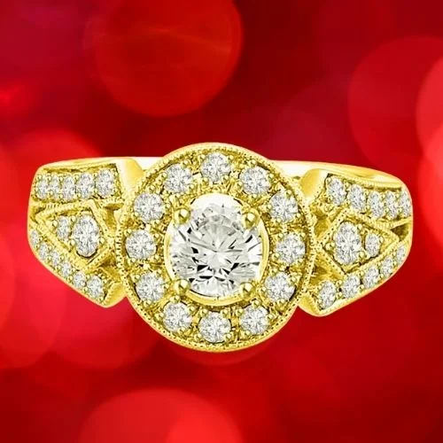 0.75TCW K/VS1 GIA Certified Diamond Engagement Ring (0.75KVS1-D7)