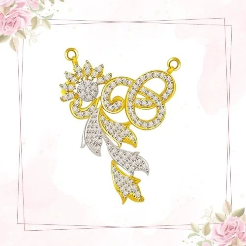 Cycles Of Heaven Diamond & Gold Mangalsutra Pendant (DN215)