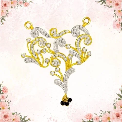 Web Of Life Two Tone Diamond & Gold Pendant (DN222)