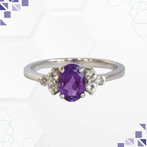 Regal Elegance: The Ultimate Amethyst & Topaz Ring (GSR73)