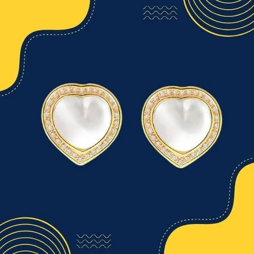 Unique Megical Diamond & Mabe Pearl Earrings (MBE1)