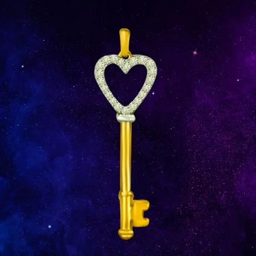 Key to my heart 0.10cts Real Diamond Pendant (P1013)