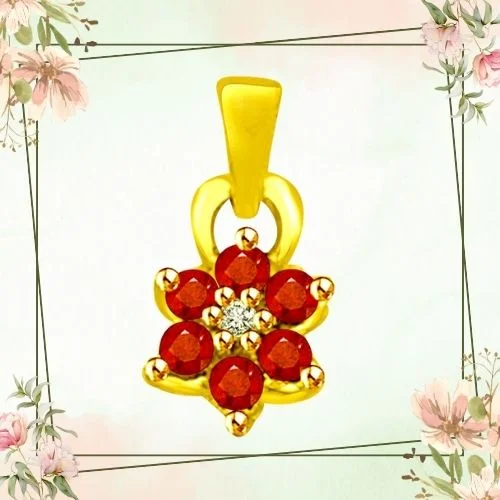 Red Seeds of Passion - Real Diamond Pendant (P1225)
