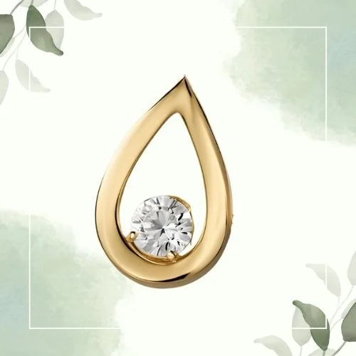 0.06 cts Solitaire Real Diamond Pendant in 18kt Yellow Gold (P1434)